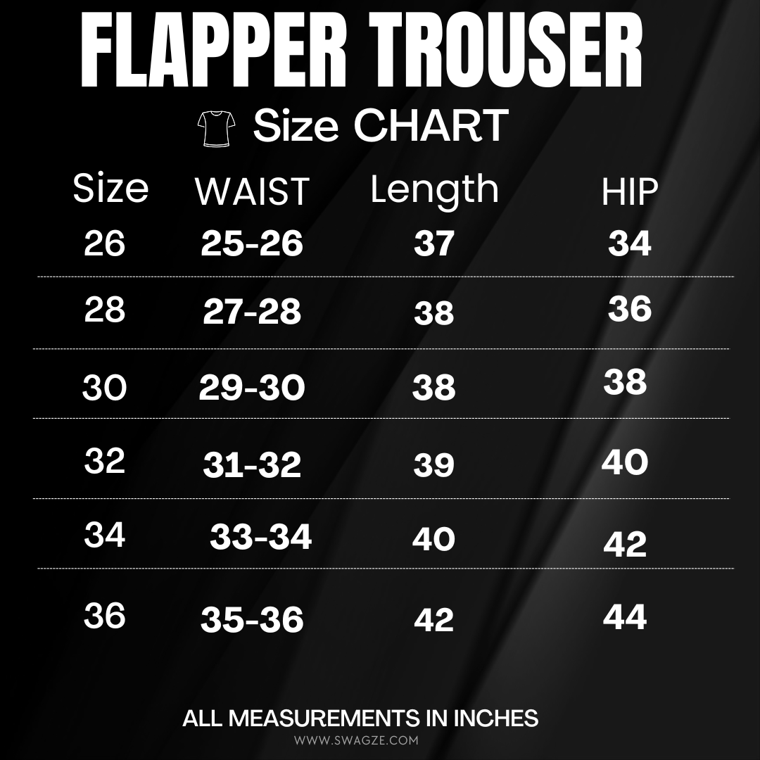 Wide leg Flapper Trouser ( Black )