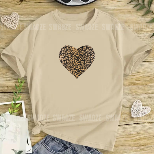 Cheetah heart Tee