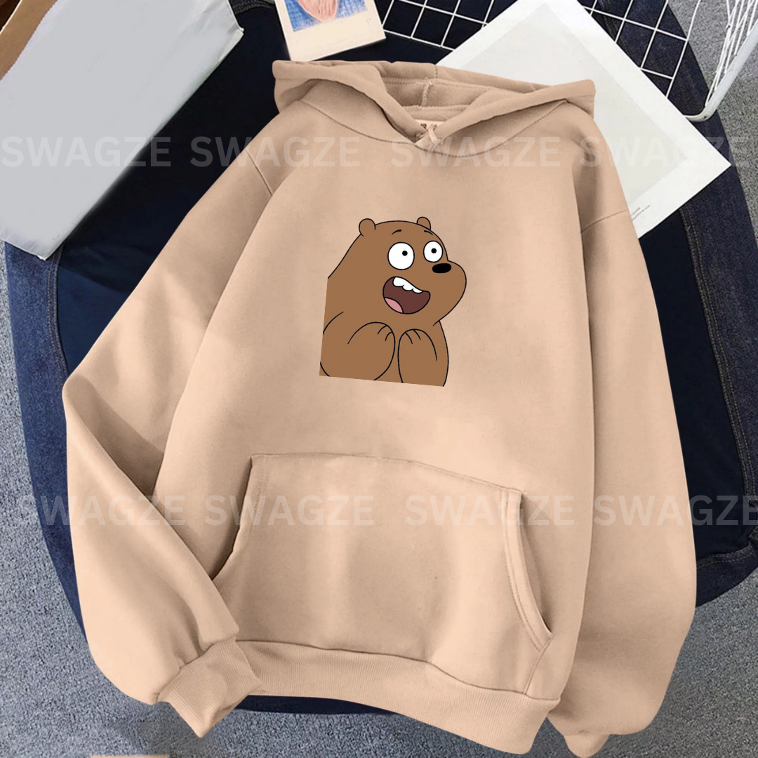 Fleece Hoodie ( happy grizz )