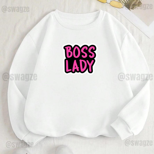 Fleece Sweatshirt ( boss lady )