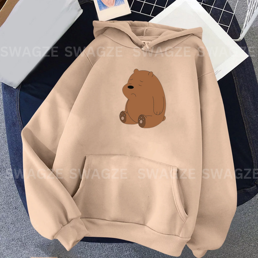 Fleece Hoodie ( sad grizz )