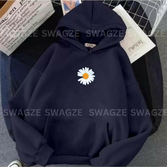 Fleece Hoodie ( flower )