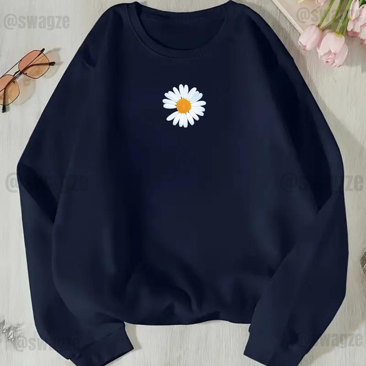 Fleece Sweatshirt ( flower )