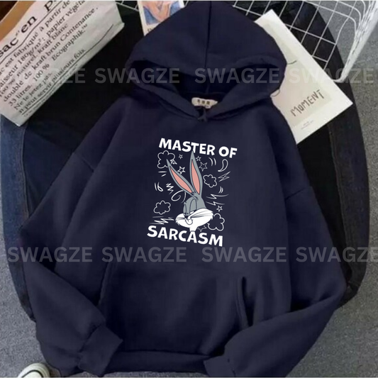 Fleece Hoodie ( master of sarcasm )