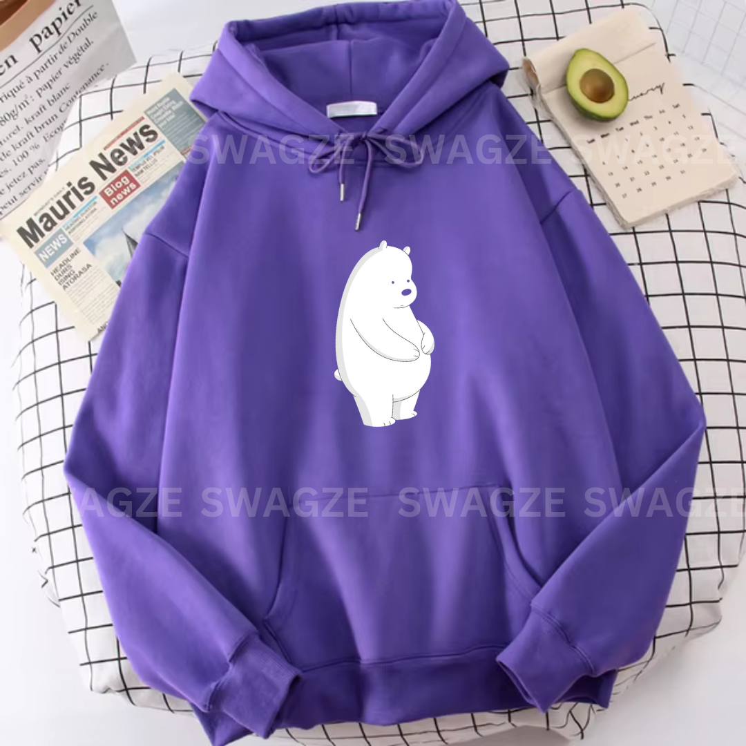 Fleece Hoodie ( sad ice panda )