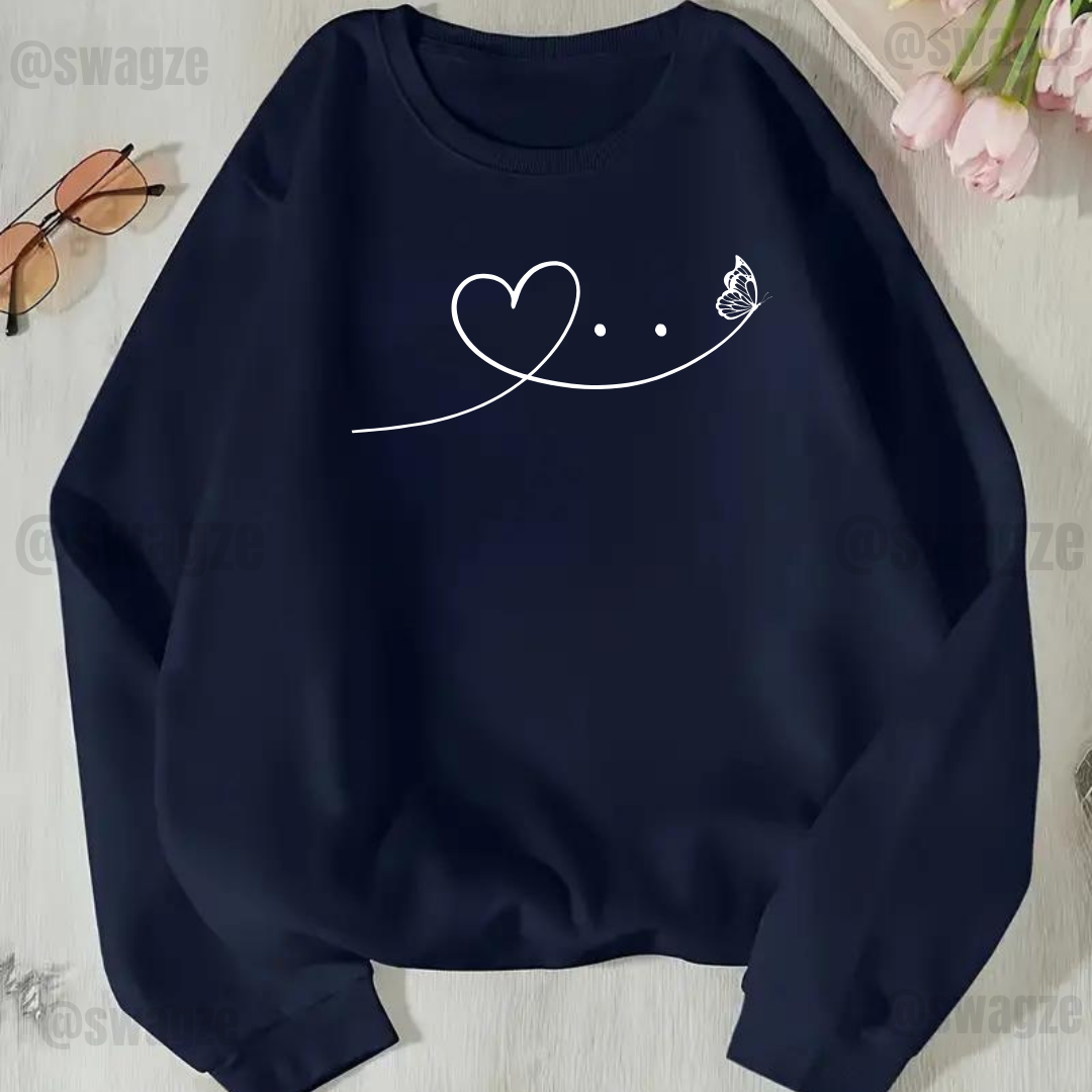 Fleece Sweatshirt ( butterfly beat )
