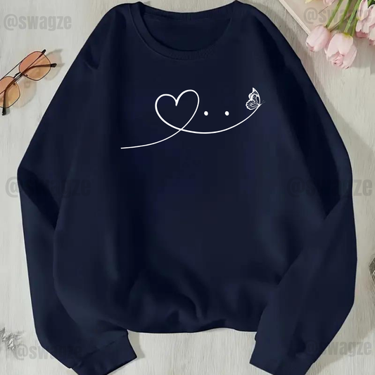 Fleece Sweatshirt ( butterfly beat )