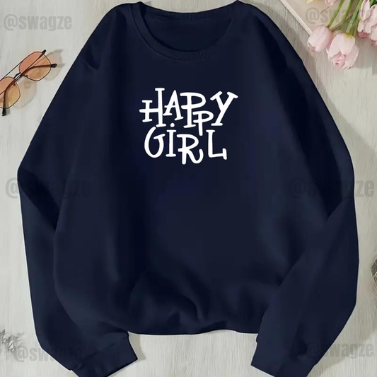 Fleece Sweatshirt ( happy girl )