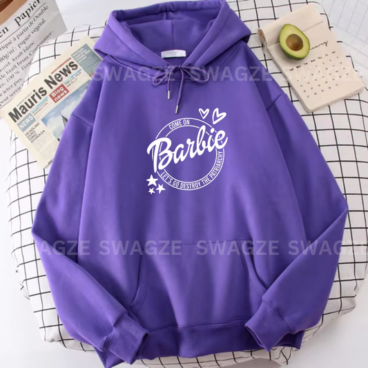 Fleece Hoodie ( barbie )