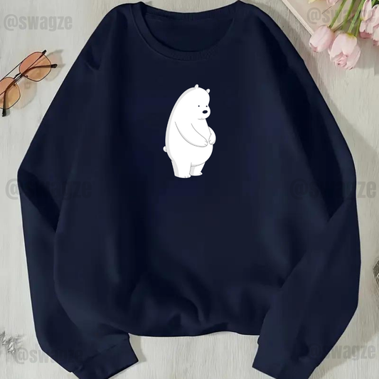 Fleece Sweatshirt ( sad ice panda )