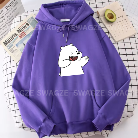 Fleece Hoodie ( kungfu ice panda )