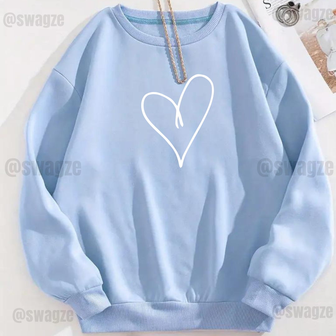Fleece Sweatshirt ( heart )