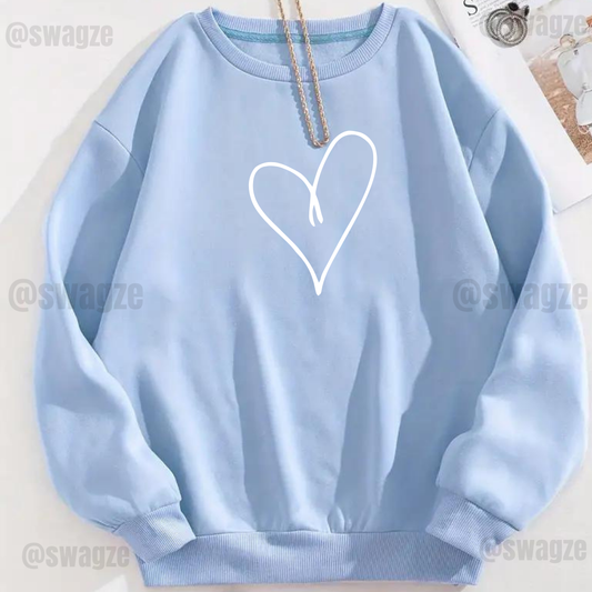 Fleece Sweatshirt ( heart )
