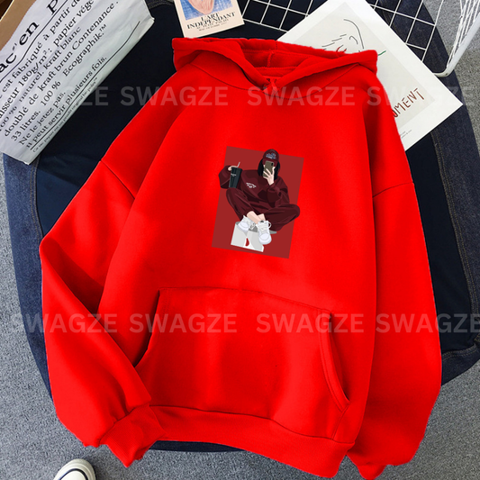 Fleece Hoodie ( selfie girl )