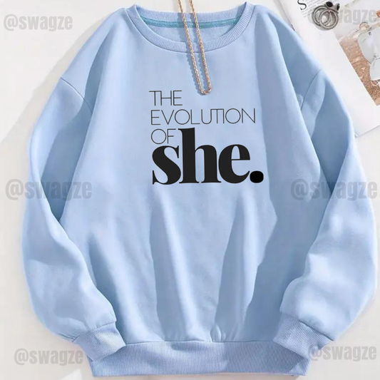 Fleece Sweatshirt (the evolution of she)