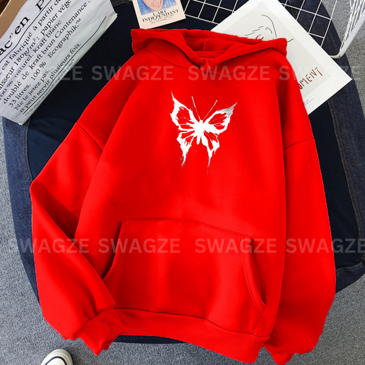 Fleece Hoodie ( butterfly )