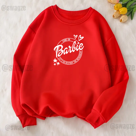 Fleece Sweatshirt ( barbie )