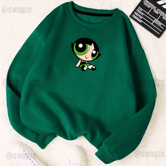 Fleece Sweatshirt ( powerpuff girl )