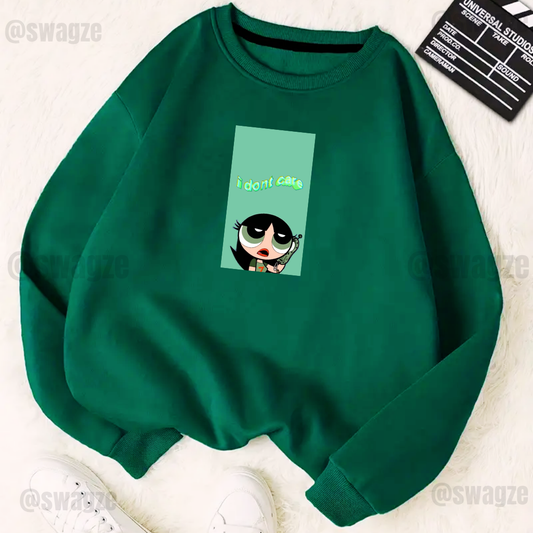 Fleece Sweatshirt ( i don't care )