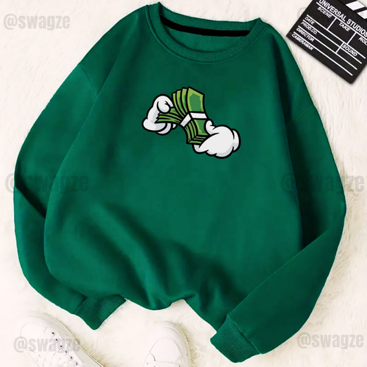 Fleece Sweatshirt ( money hand )