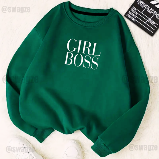 Fleece Sweatshirt ( girl boss )