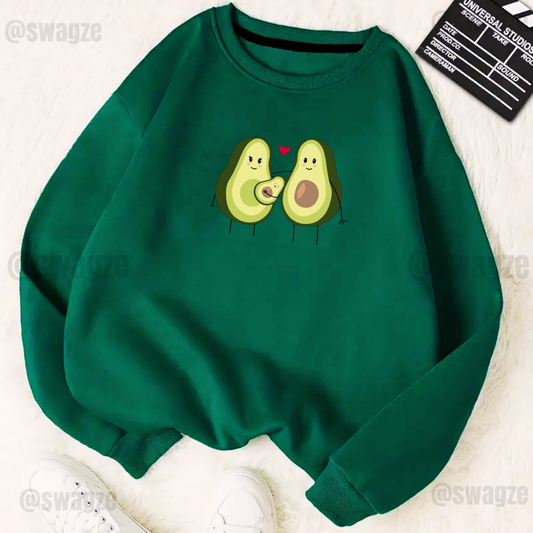 Fleece Sweatshirt ( couple avocado )
