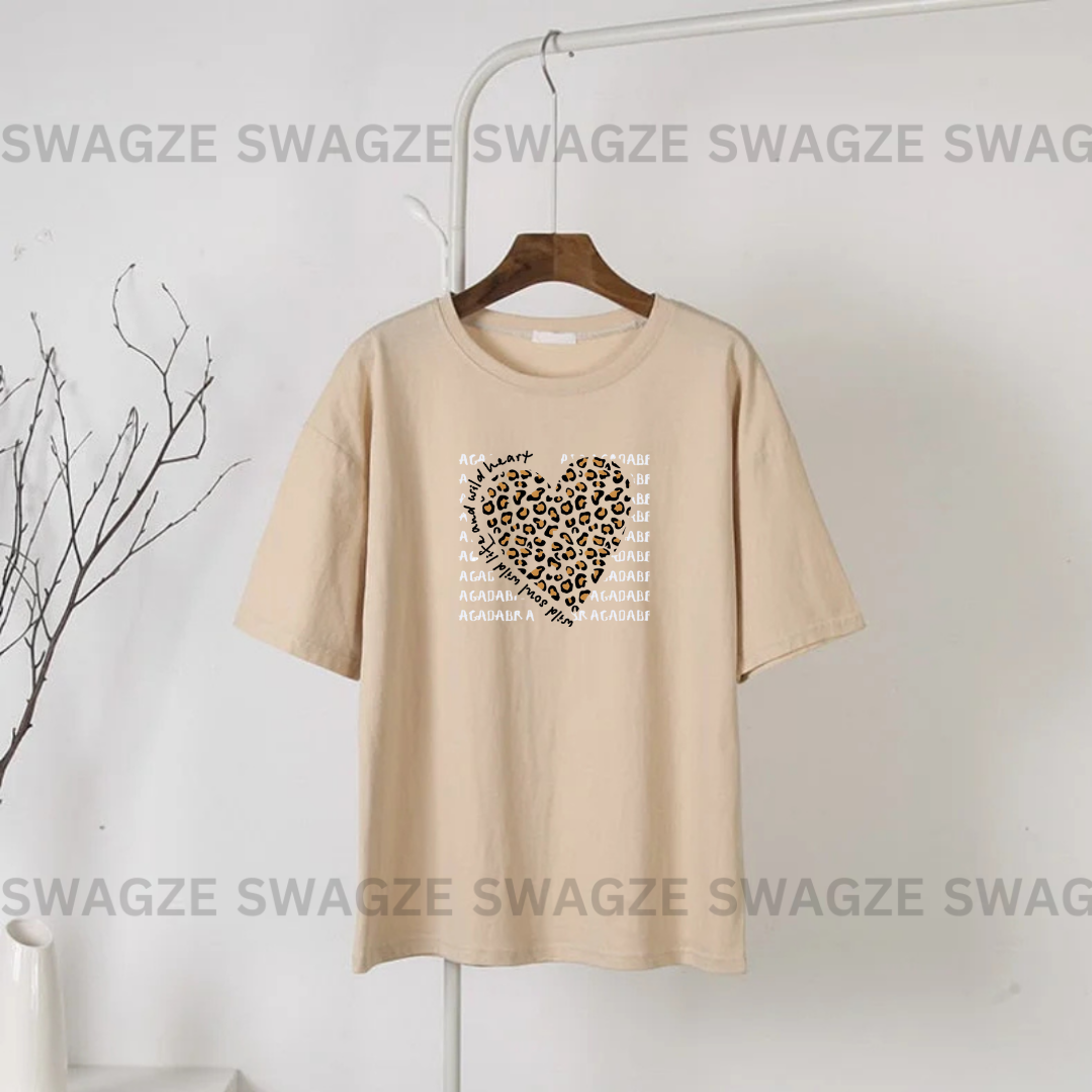 Cheetah heart Tee