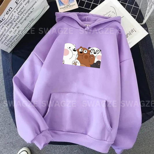 Fleece Hoodie ( we bare bears )