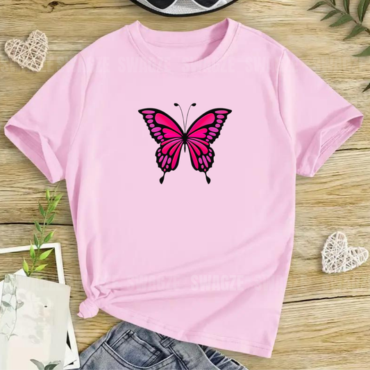 Pink Butterfly Tee