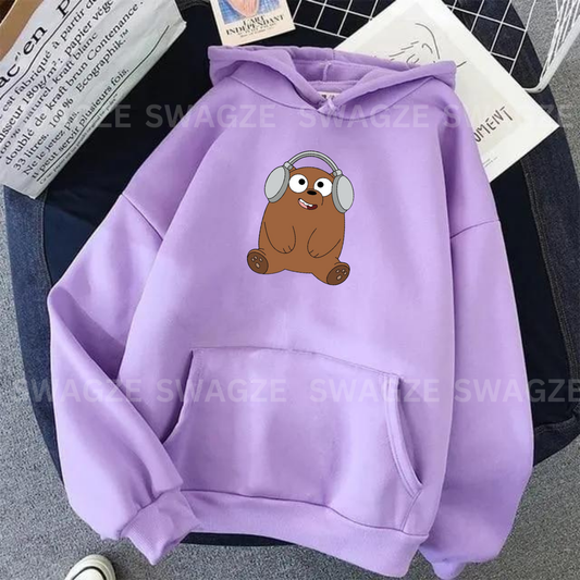 Fleece Hoodie ( cute grizz )