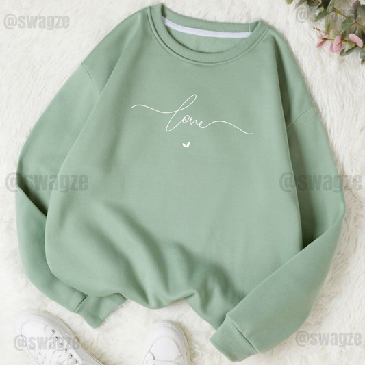 Fleece Sweatshirt ( love )
