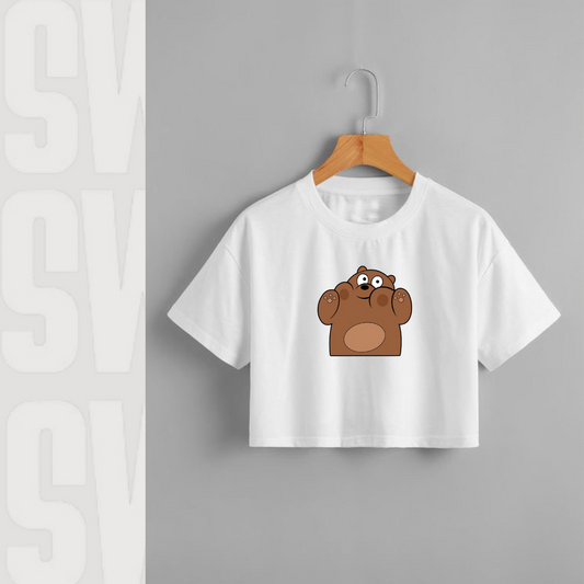 Cute Grizz Crop Tee