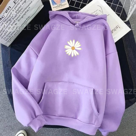 Fleece Hoodie ( flower )