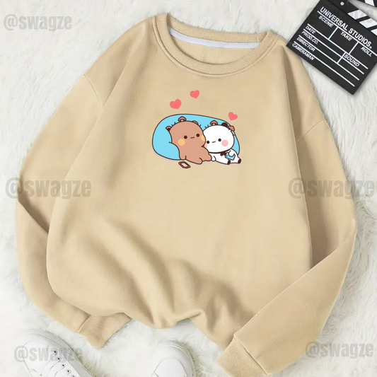Fleece Sweatshirt ( loving bears )