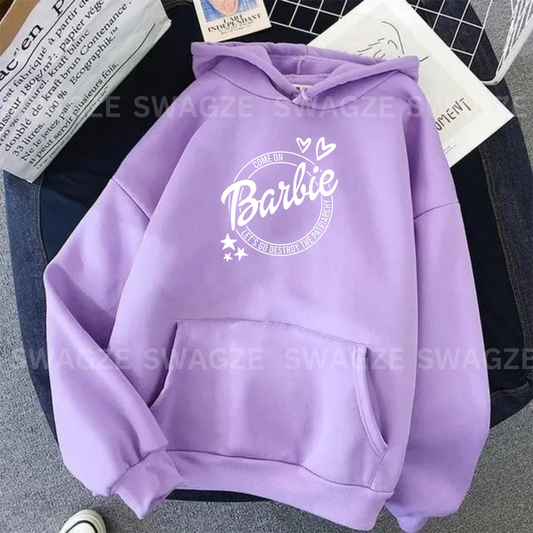 Fleece Hoodie ( barbie )