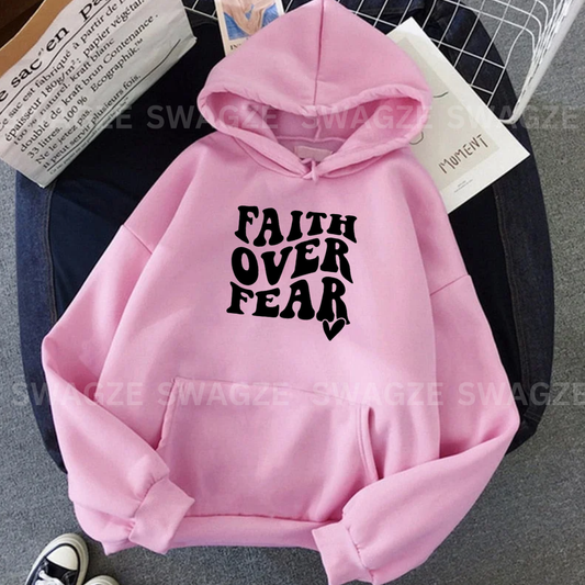 Fleece Hoodie ( faith over fear )