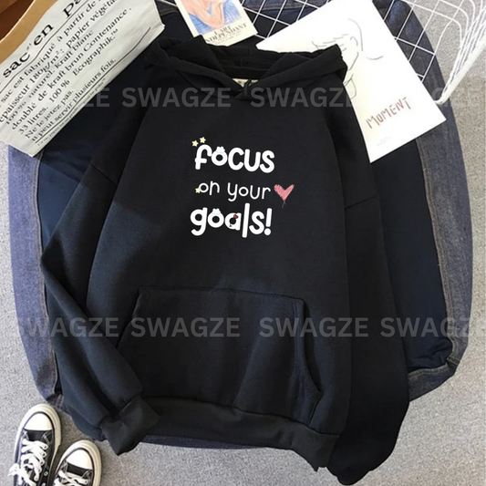 Fleece Hoodie ( focus on your goals )