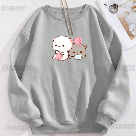 Fleece Sweatshirt ( couple bears )