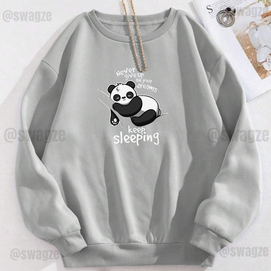 Fleece Sweatshirt ( sleeping panda )