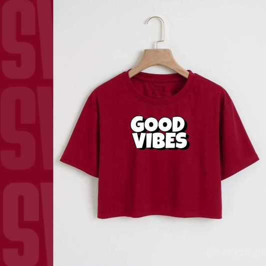 Good Vibes Crop Tee