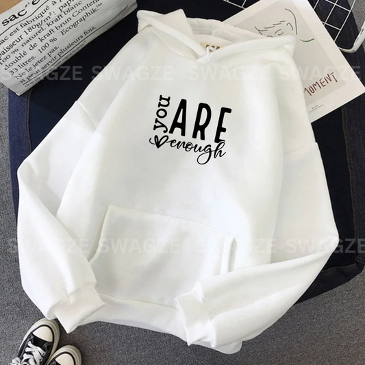 Fleece Hoodie ( you are enough )