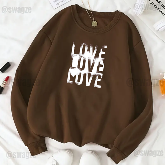 Fleece Sweatshirt ( love love )
