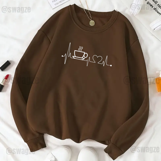 Fleece Sweatshirt ( coffee beat )