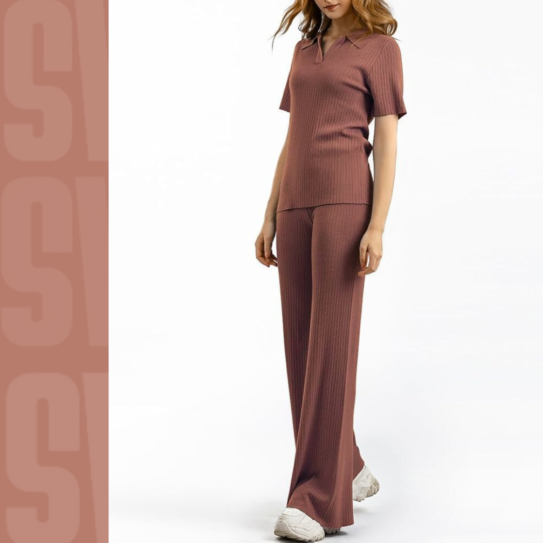 Rosewood Ribbed Co-Ord Set