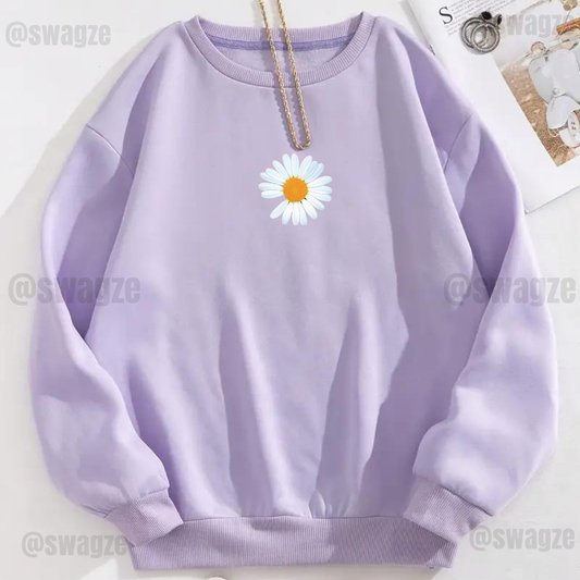 Fleece Sweatshirt ( flower )