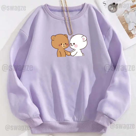 Fleece Sweatshirt ( cute bears )