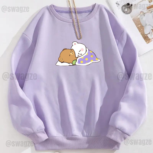 Fleece Sweatshirt ( sleeping bears )