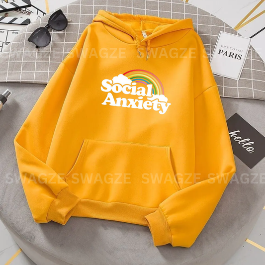 Fleece Hoodie ( social anxiety )