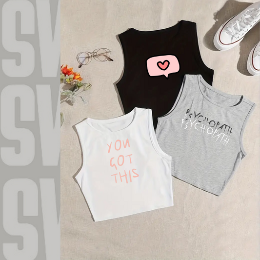 Tank Top Tee (envelop heart , psychopath....)