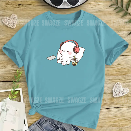 Music listening bear Tee